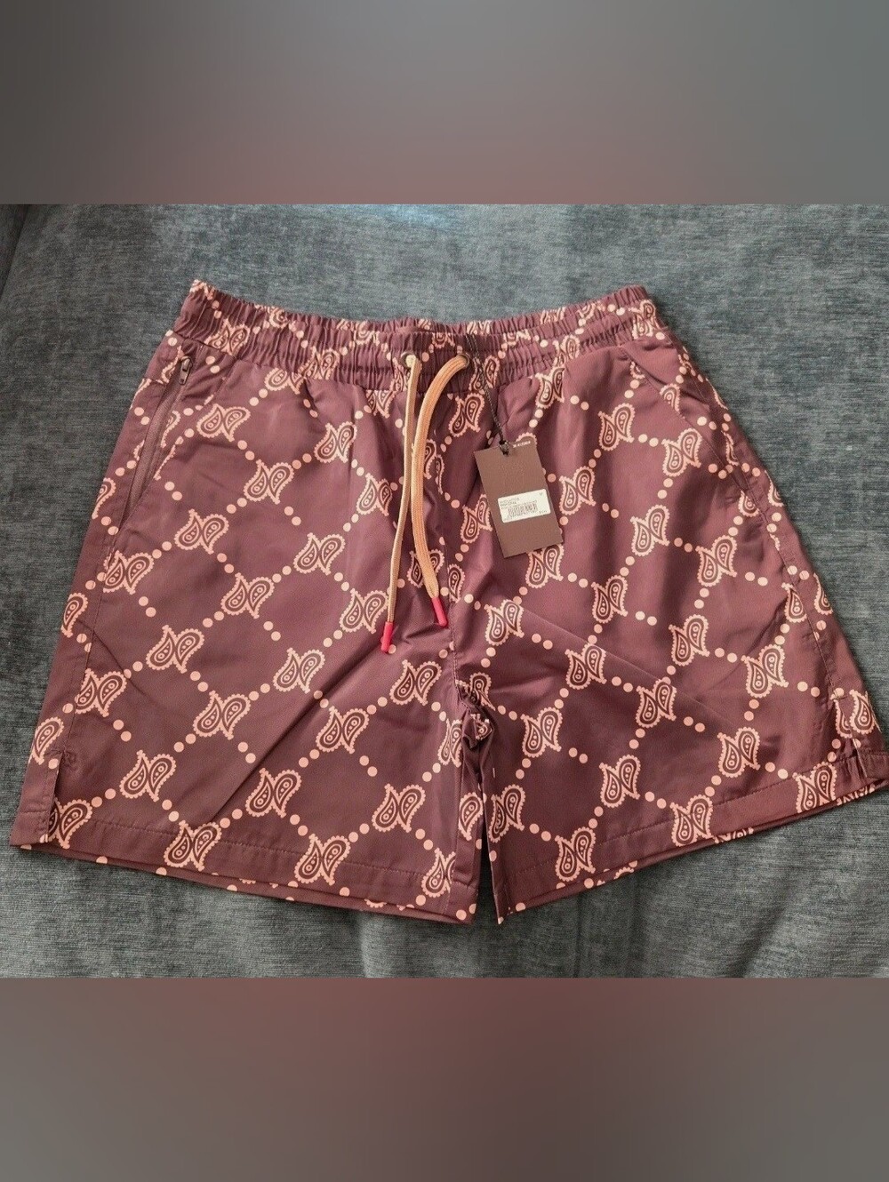 Maison Article Brown Paisley Hybrid Shorts